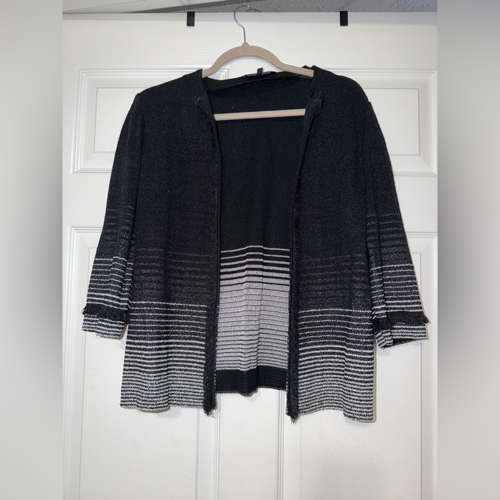 Elegant Black and Gray Women's Sweater
